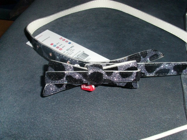 Gürtel von Name it, schwarz-silber, Gr. 104 - 122 mit Etikett