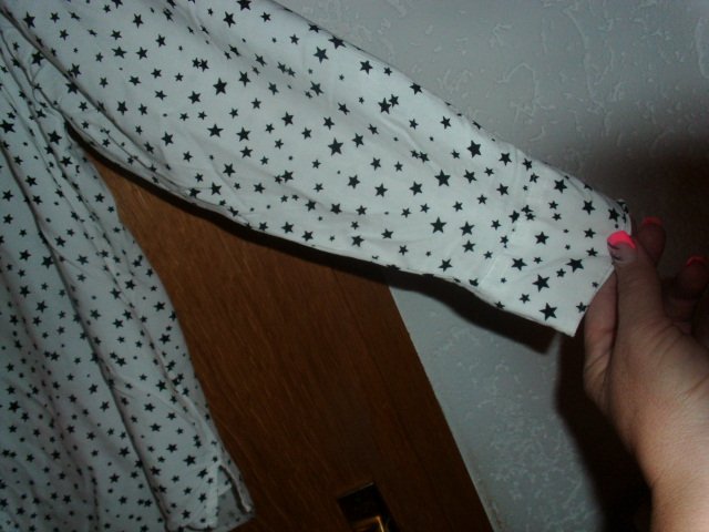 Bluse von Ulla Popken, weiß mit Sterne, Gr. 50/52