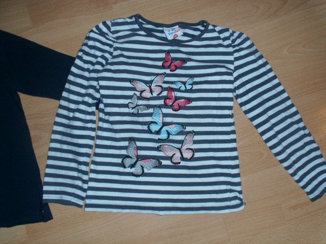 2 Langarmshirts von Topolino, mit Motiven, Gr. 128