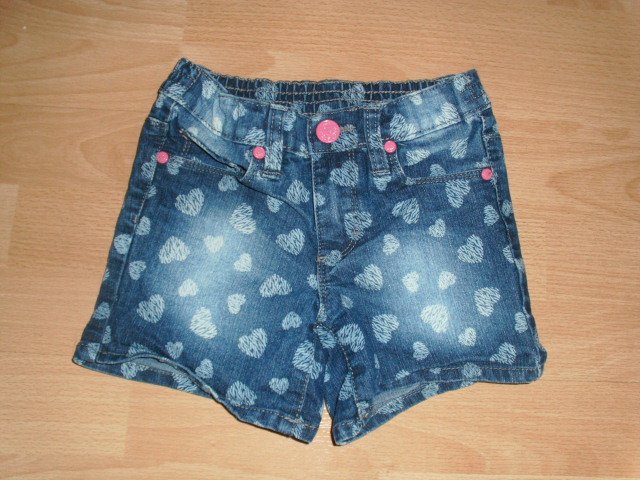 Jeansshorts von Kiki & Koko, blau mit Motiven, Gr. 110
