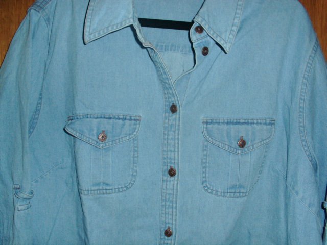 Jeansbluse von Canda, hellblau, Gr. 50