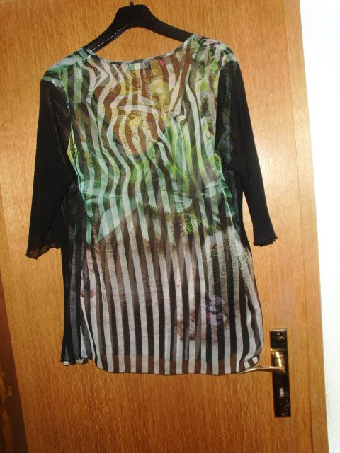 Strandtunika von Doris Streich, grün-schwarz, Gr. 44/46