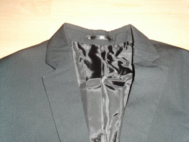 Business-Anzug von Jack & Jones, super slim, schwarz, Gr. 46 mit Etikett