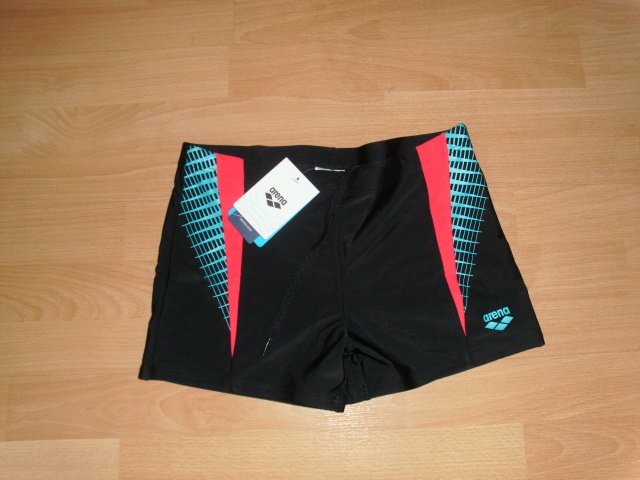 Badehose von Arena, schwarz-bunt, Gr. L (6) mit Etikett