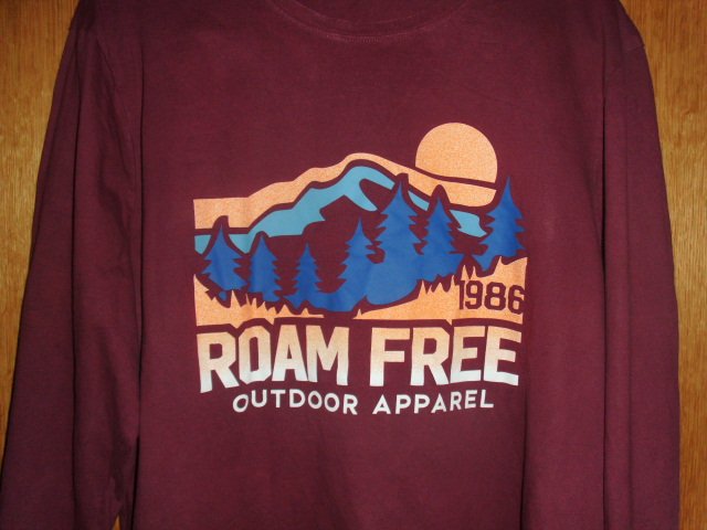 Langarmshirt von bpc Collection, bordeaux mit Motiv, Gr. XXL