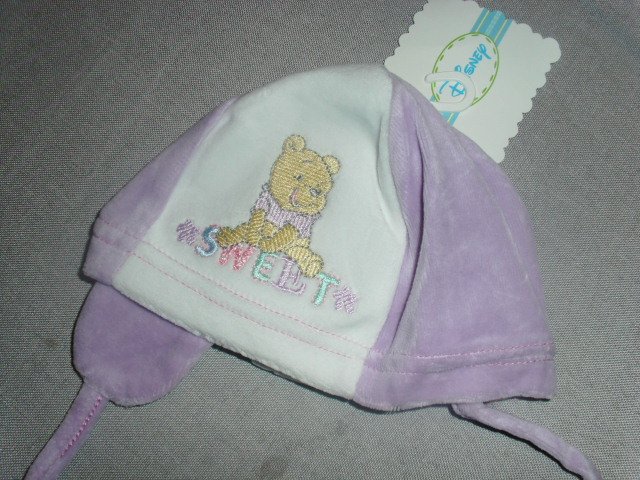 Mütze von Disney, Winnie Pooh, pastelllila, KU 44 cm mit Etikett