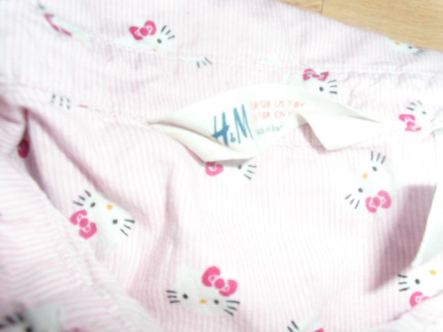 Langarmbluse von H&M, rosa mit Motiven, Gr. 128