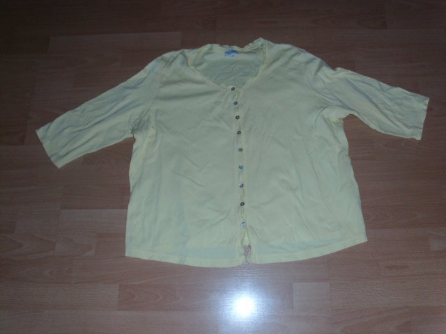 Shirtjacke von Gina Laura, pastellgelb, Gr. 52/54