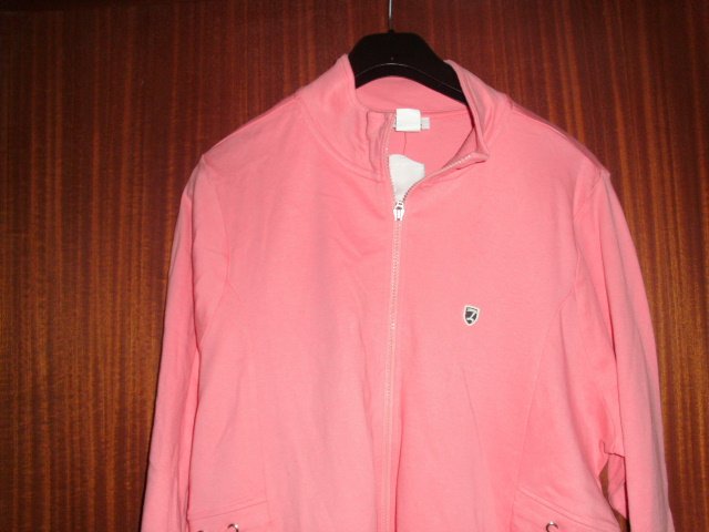 Sweatjacke von Collection L, rosa, Gr. 48