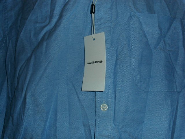 Langarmhemd von Jack & Jones, hellblau, Gr. L mit Etikett