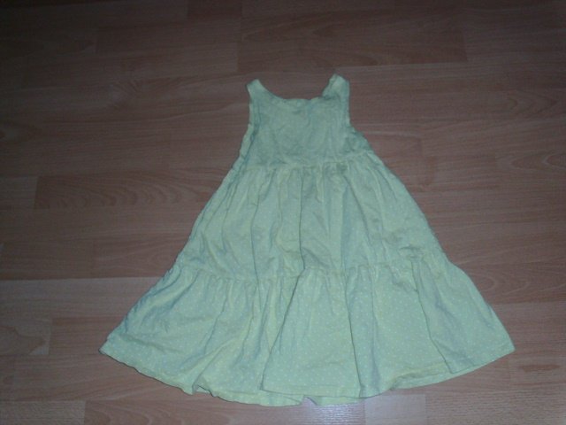 Kleid von H&M, gelb mit weißen Pünktchen, Gr. 110/116