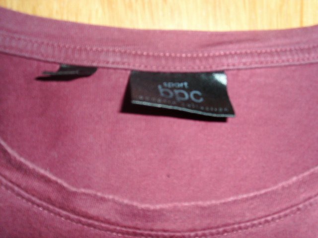 Langarmshirt von bpc Collection, bordeaux mit Motiv, Gr. XXL