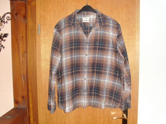 Hemd von C&A, braun kariert, Gr. XXL