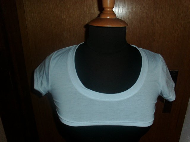 T-Shirt - Einsatz, weiß, Gr. 34 /36