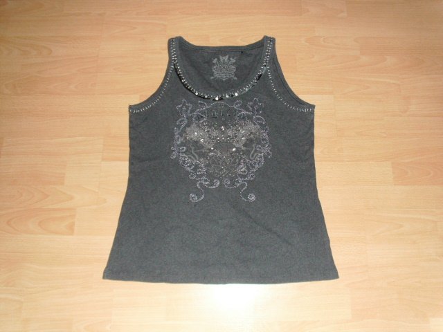 Top von Moments, grau mit Motiv, Gr. 44