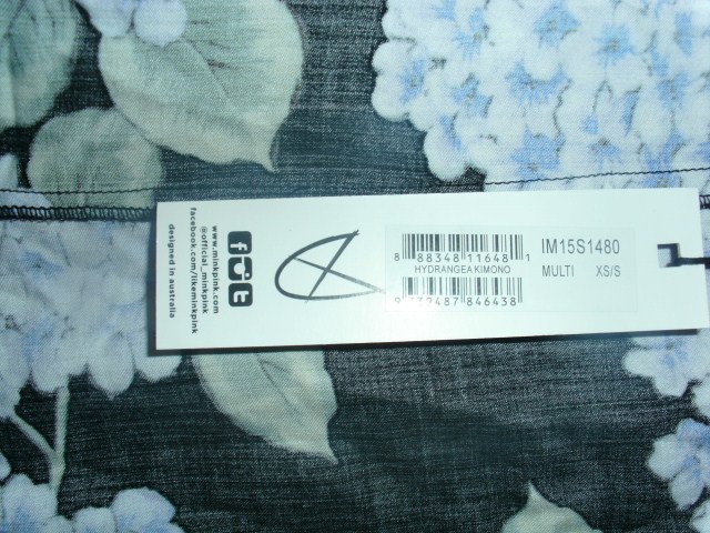 Blusenjacke von Minkpink, schwarz mit Motiv, Gr. 44/46 mit Etikett