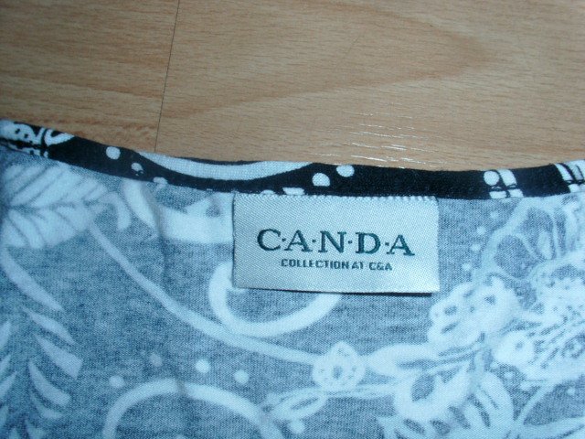 Schlupfshirt von Canda, schwarz-weiß, Gr. 52/54