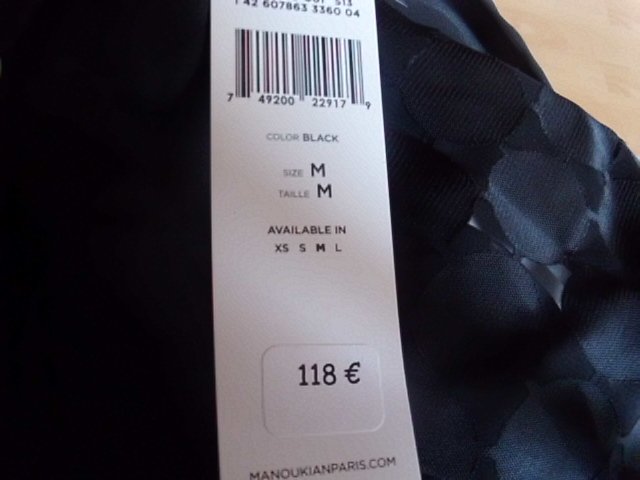 Schlupfbluse von Manoukian, schwarz, Gr. M mit Etikett