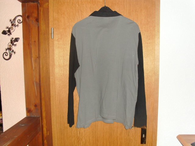 Poloshirt von bpc Selection, grau-schwarz, Gr. XXL