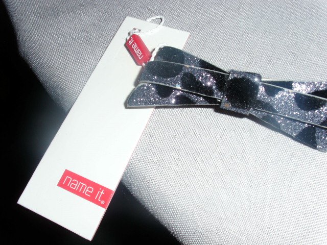 Gürtel von Name it, schwarz-silber, Gr. 104 - 122 mit Etikett