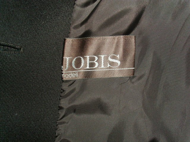 Wollmantel ( Shurwolle) von Jobis Modell, dunkelbraun mit Fellkragen, Gr. 40/42