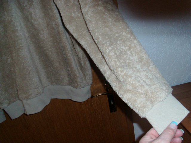 Schlupfjacke / Teddyhoodie von Amaci & Sons, hellbeige, Gr. XXL