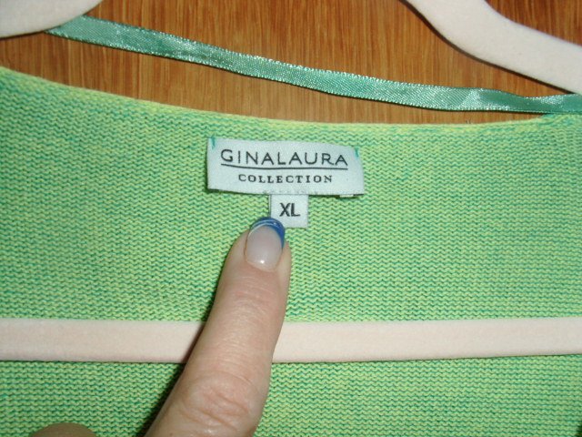 Cardigan von Gina Laura, türkis-grün, Gr. 48/50