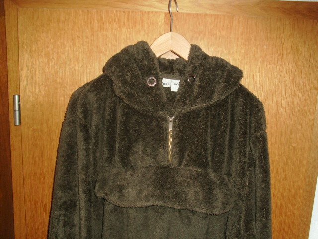 Schlupfjacke / Teddyhoodie von Amaci & Sons, khaki, Gr. XXL