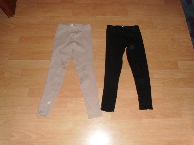 2 Leggings von Dopodopo, leicht gerippt, Gr. 128