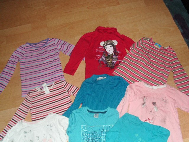 10 Mädchen Langarmshirts, verschiedene Marken, Gr. 98/104