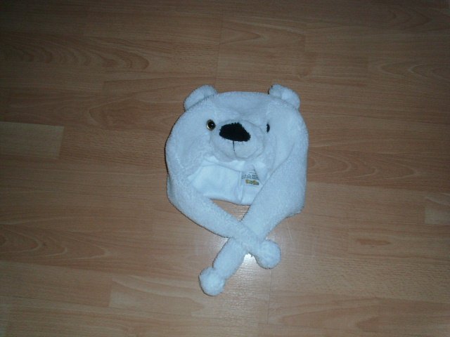 Eisbären Mütze, wollweiß, GR. 92/98