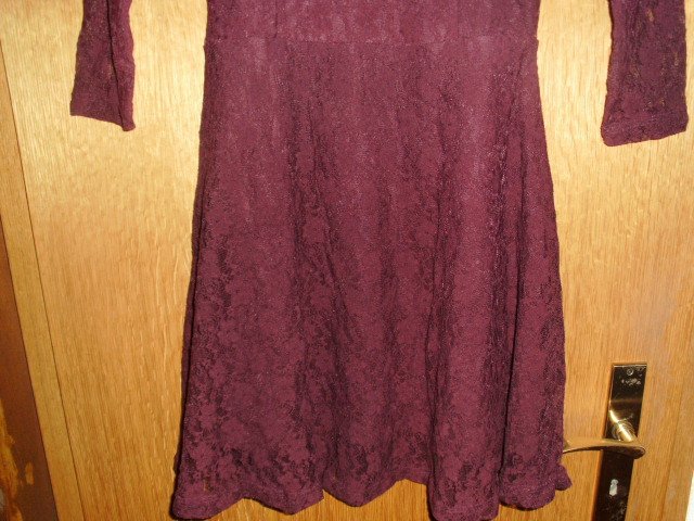 Spitzenkleid von Kidsworld, bordeaux, Gr. 152/158