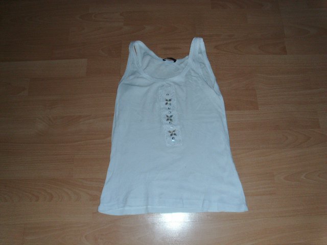 Top von Cinque, wollweiß mit Borte, Gr 36 (S)