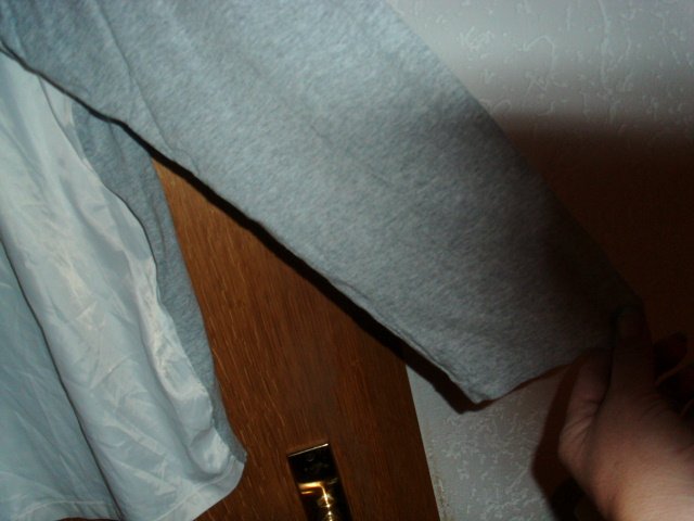 Langarmshirt von Gina Laura, hellgrau mit Motiv, Gr. 50/52