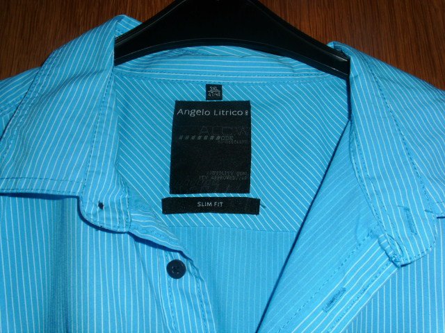 Hemd von Angelo Litrico , türkis-weiß, Gr. XXL