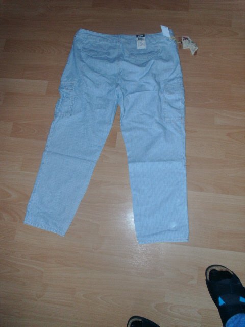 3/4 Boyfriend Jeans von Mavi, gestreift, Gr. 44 mit Etikett