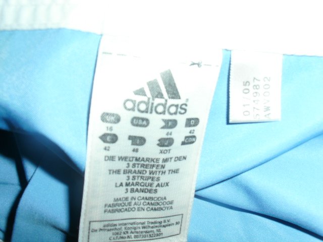 Shorts von Adidas, hellblau-weiß, Gr. 42