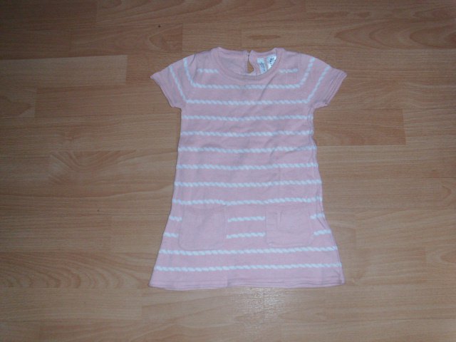 Tunika von H&M, rosa-weiß, Gr. 92