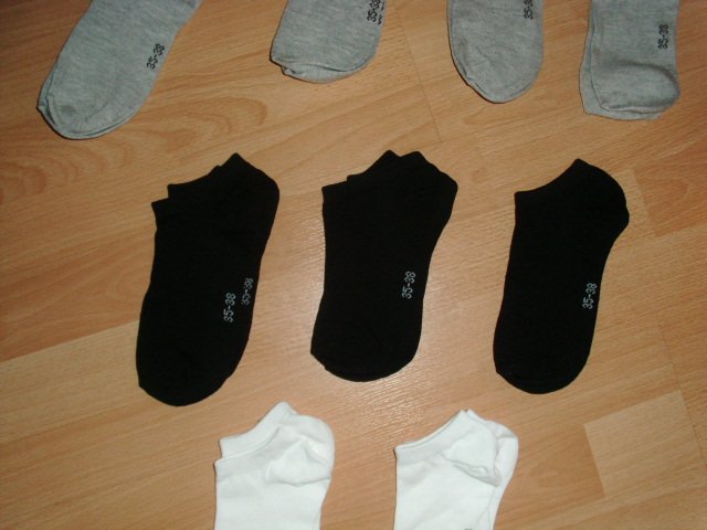 9 Paar Sneakersöckchen, grau, schwarz, weiß, Gr. 35-38 NEU
