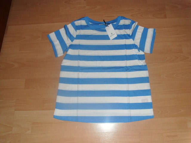 T-Shirt von Delmao, blau-wollweiß, Gr. 40/42 Mit Etikett