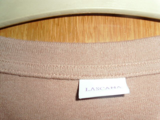 Langarmshirt von Lascana, rosé / beige Gr. 40