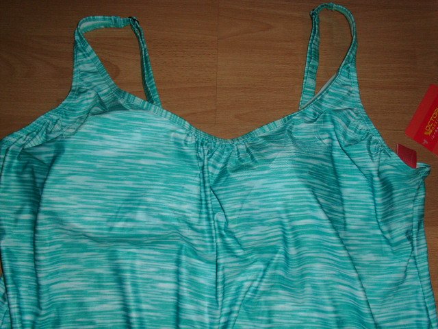 Tankinioberteil von Octopus, türkis-weiß, Gr. 50 mit Etikett