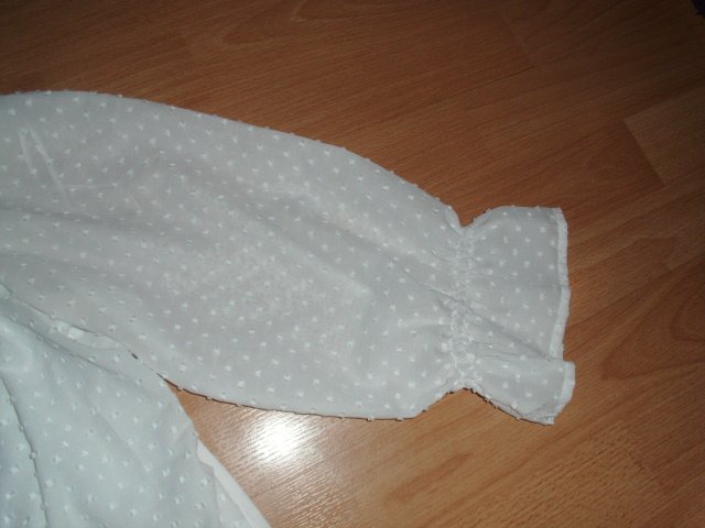 Schlupfbluse von Canda, weiß mit Carmenausschnitt, Gr. M ( 42 )