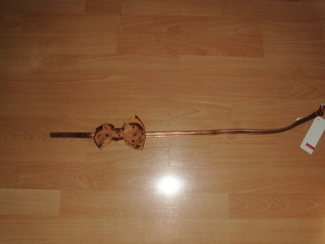 Gürtel von Name it, braun glitzernd, mit Schleife, Gr. 128-152 mt Etikett