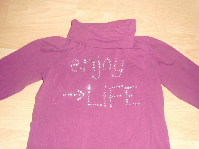 Langarmrolli von s´Oliver, lila, mit Motiv, Gr. 128/134