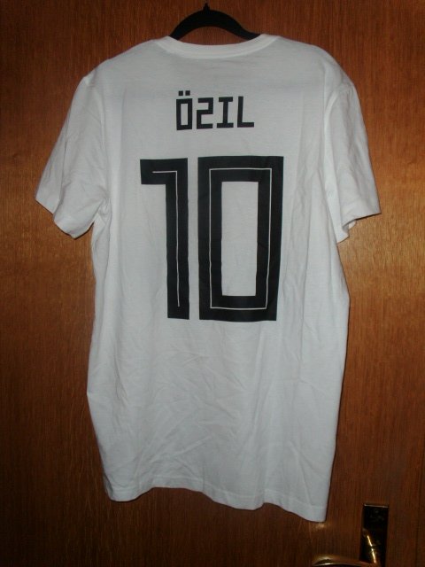 Fan T-Shirt von Adidas, weiß, Özil, Gr. M