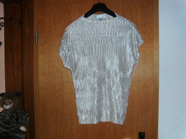 Kurzärmliges Shirt von Ceation L, silber, Gr. 40