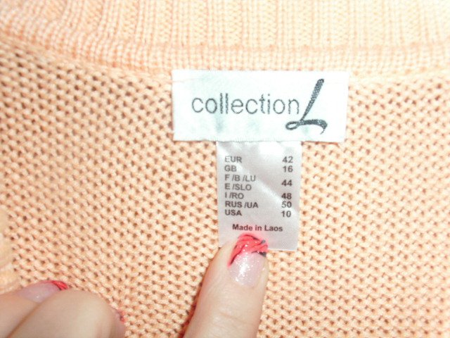Strickjacke von Collection L, apricot, Gr. 42
