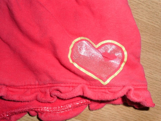 Kurze Hose von Infinity Kids, rosa mit Herz, Gr. 122