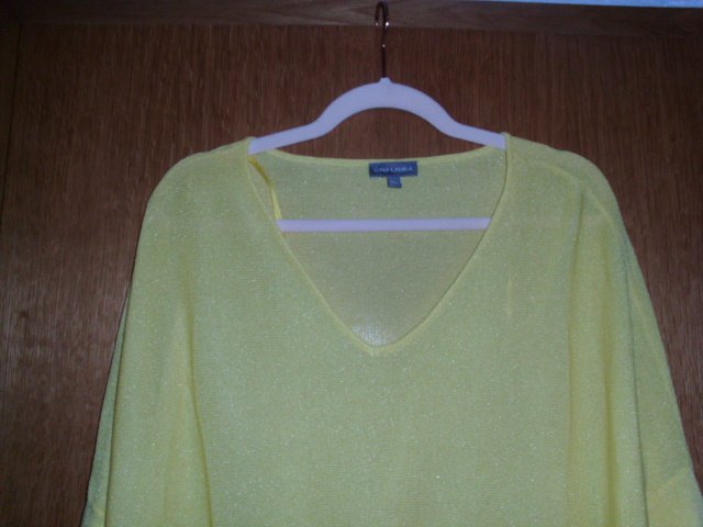 Langarmshirt von Gina Laura, gelb, Gr. 50/52